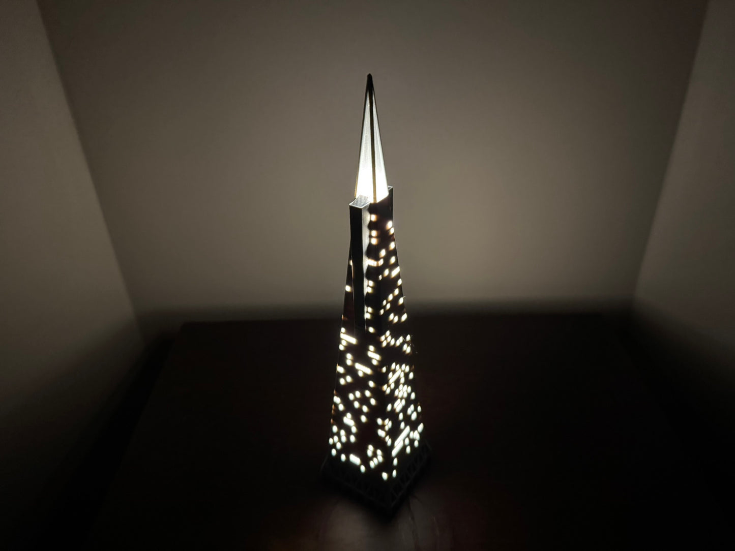 Transamerica Pyramid Light Up Model- 3D Printed Small