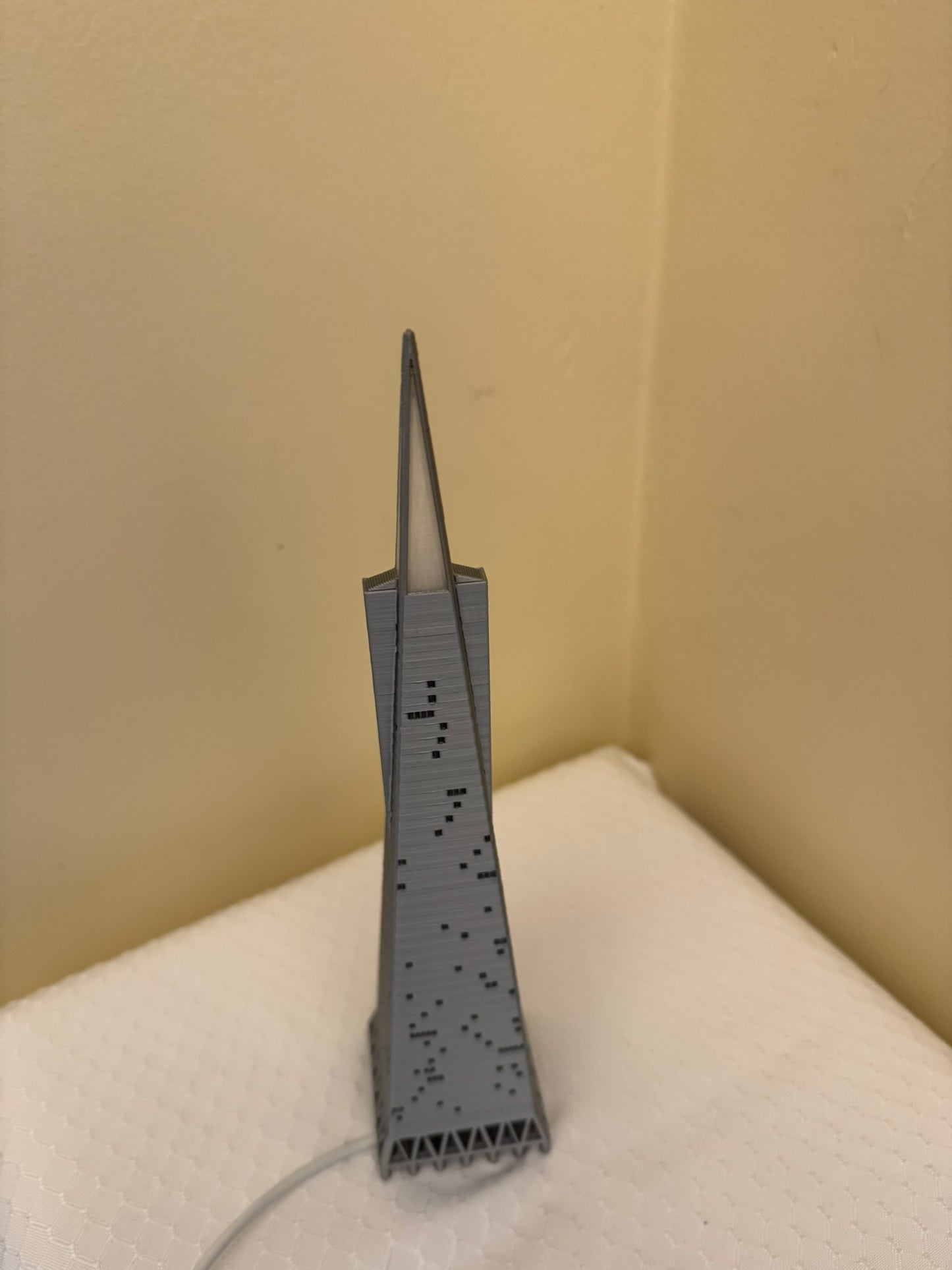 Transamerica Pyramid Light Up Model- 3D Printed Small