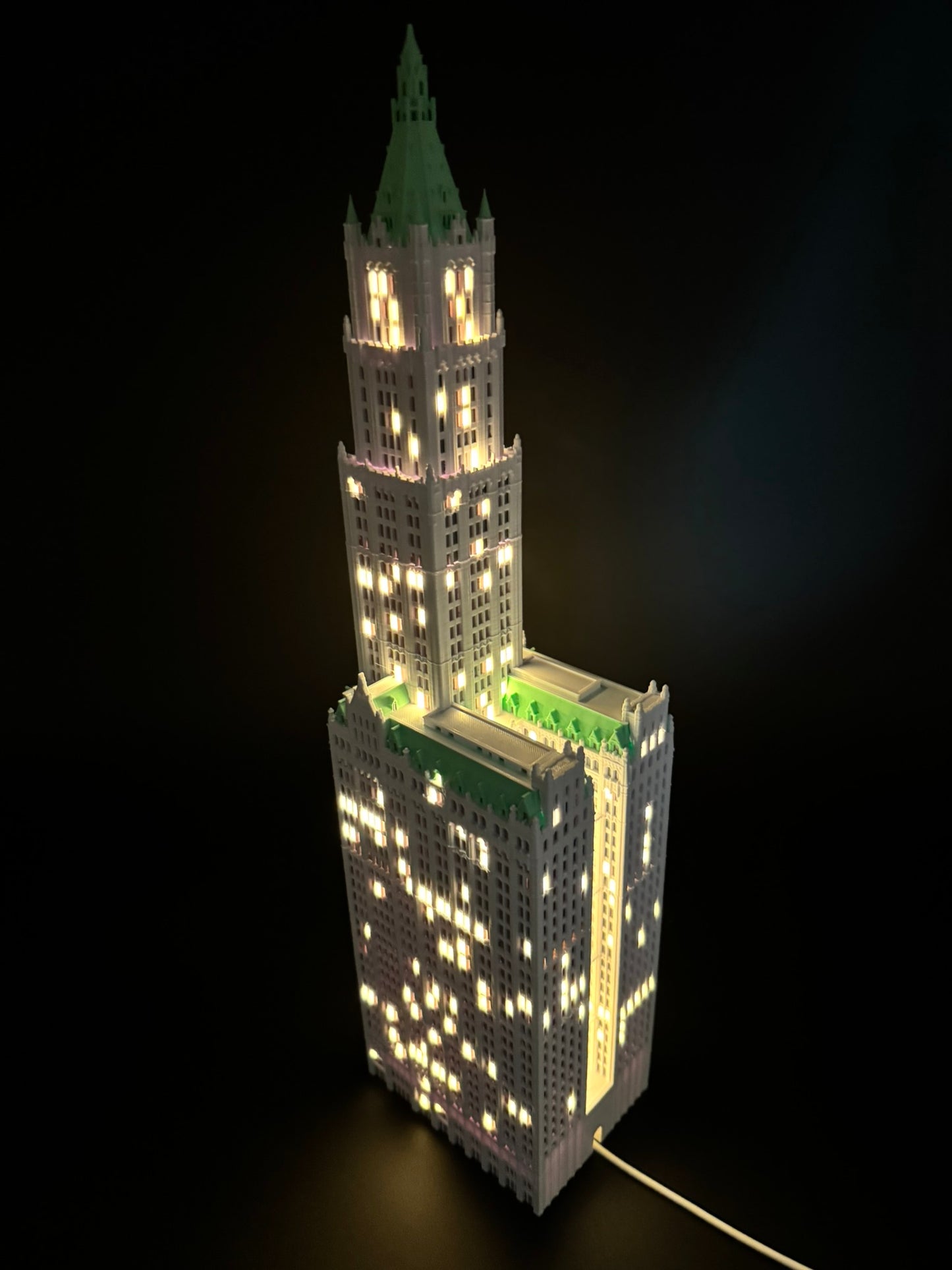 Woolworth Building Light Up Model- 3D Printed