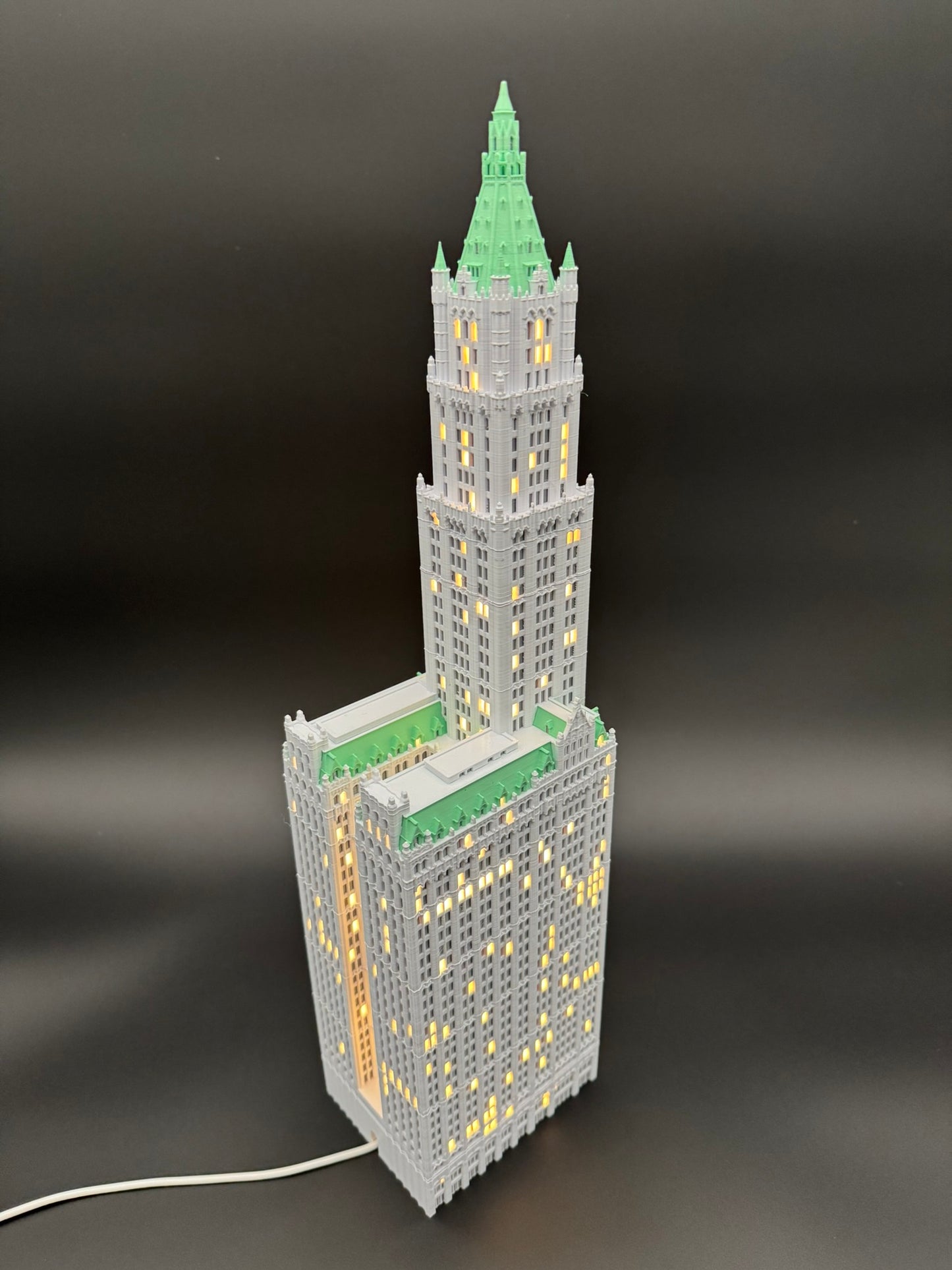 Woolworth Building Light Up Model- 3D Printed