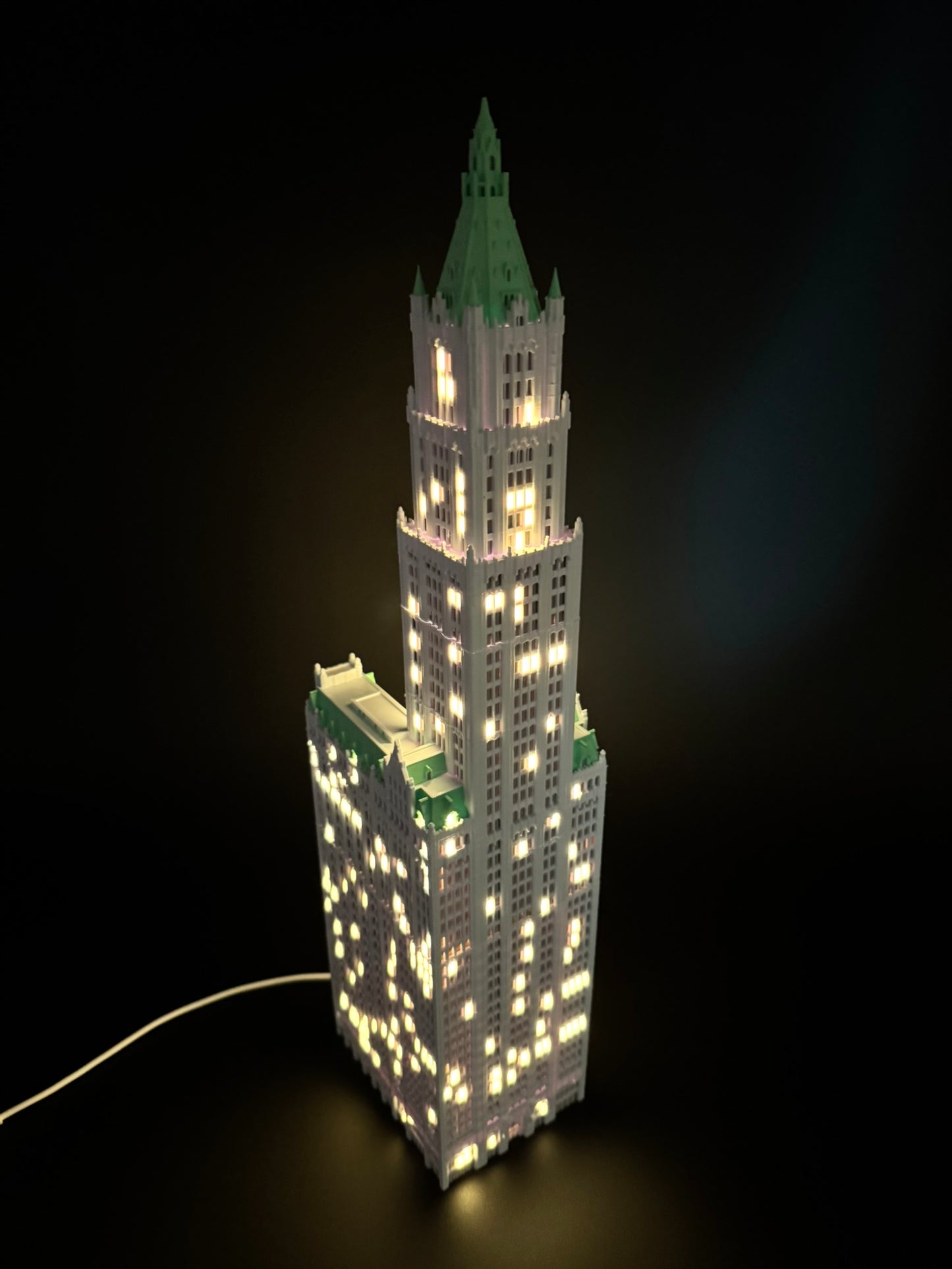 Woolworth Building Light Up Model- 3D Printed