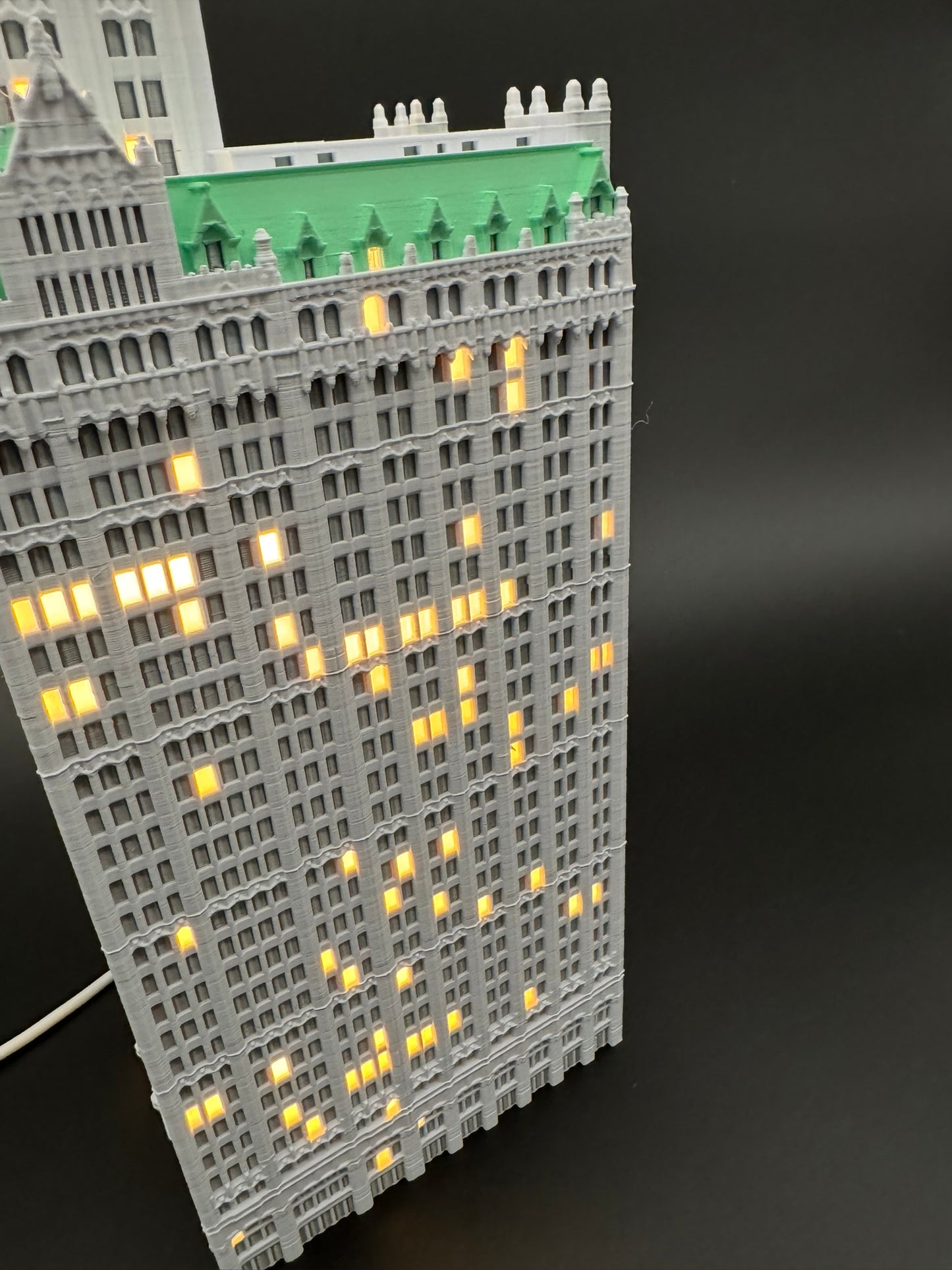 Woolworth Building Light Up Model- 3D Printed
