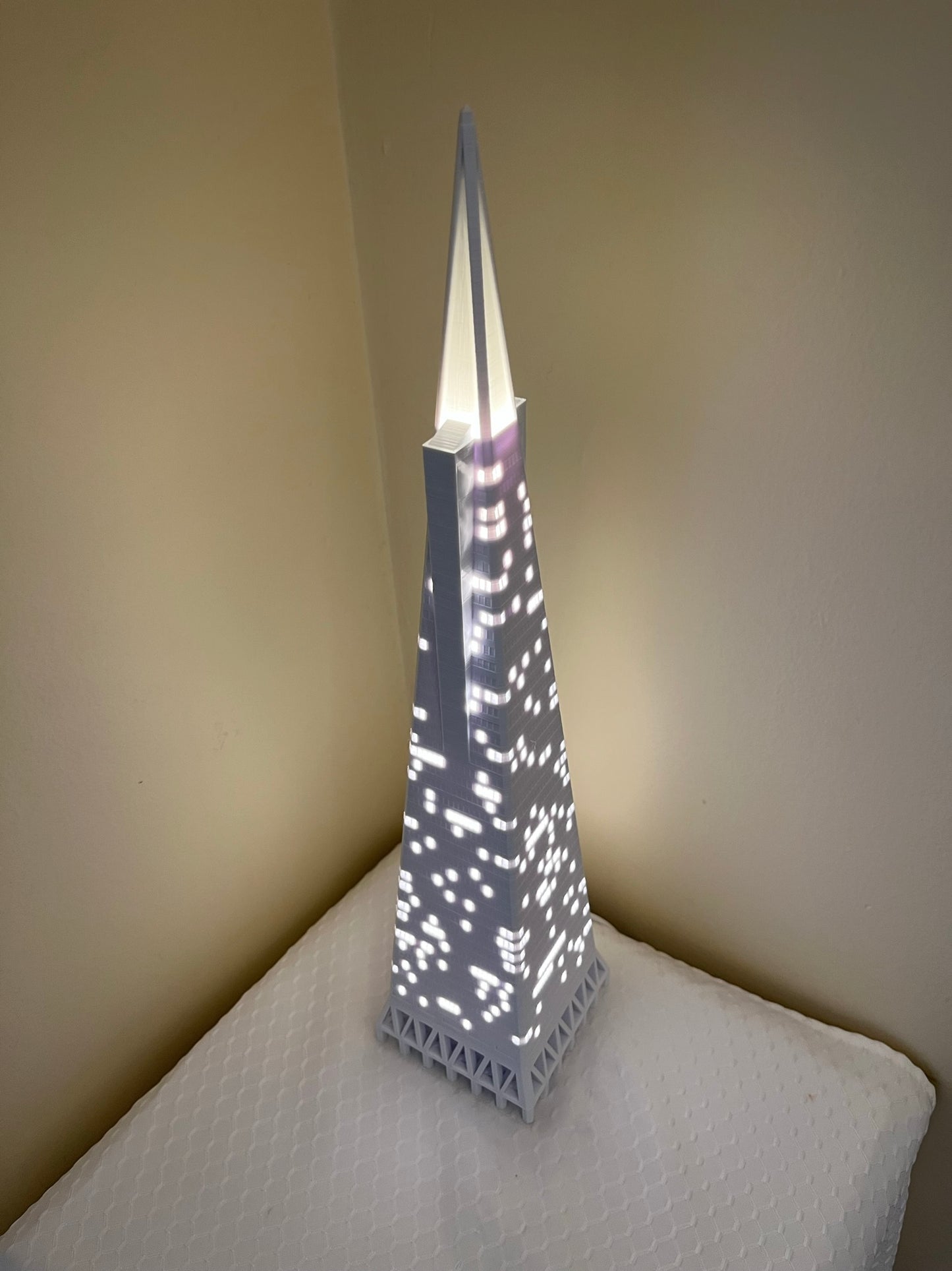 Transamerica Pyramid Light Up Model- 3D Printed (First Edition)