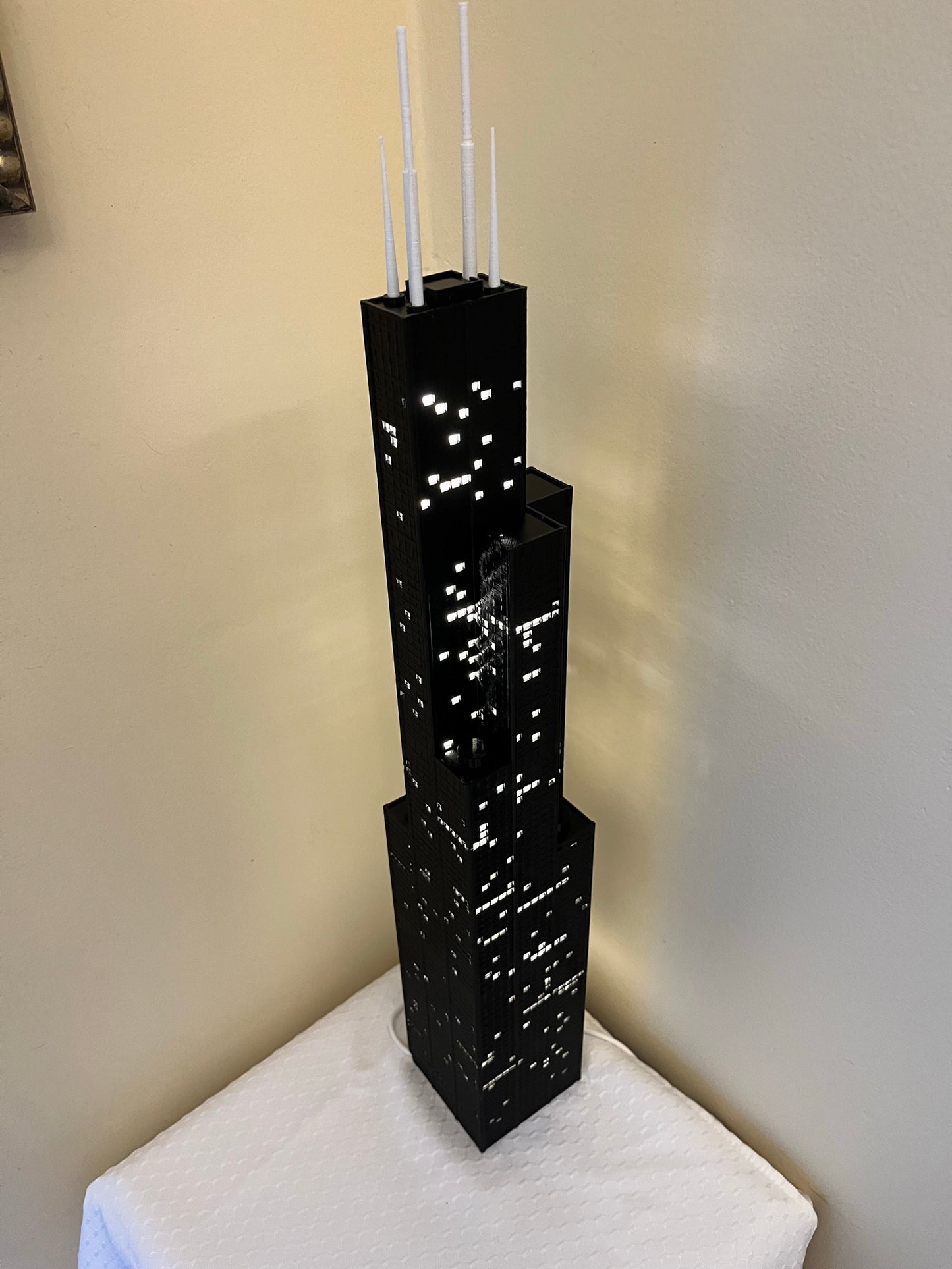 Sears Tower Light Up Model- 3D Printed (First Edition)