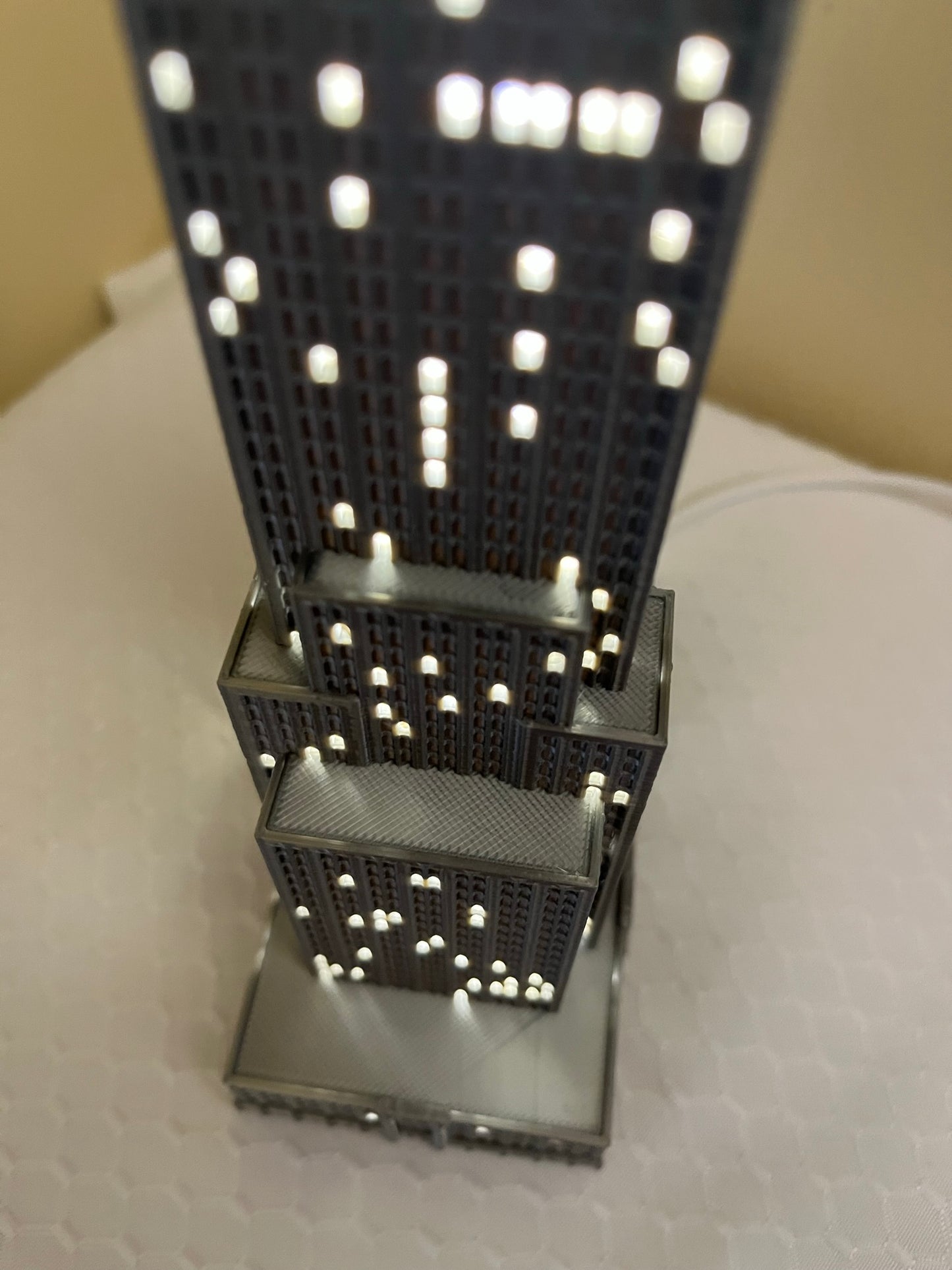Empire State Building Light Up Model- 3D Printed (First Edition) Small