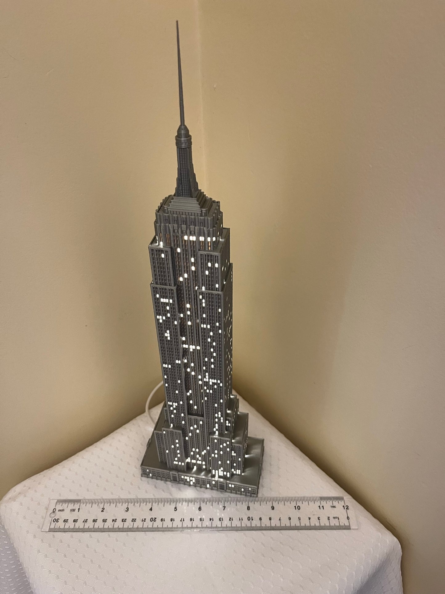 Empire State Building Light Up Model- 3D Printed (First Edition) Small