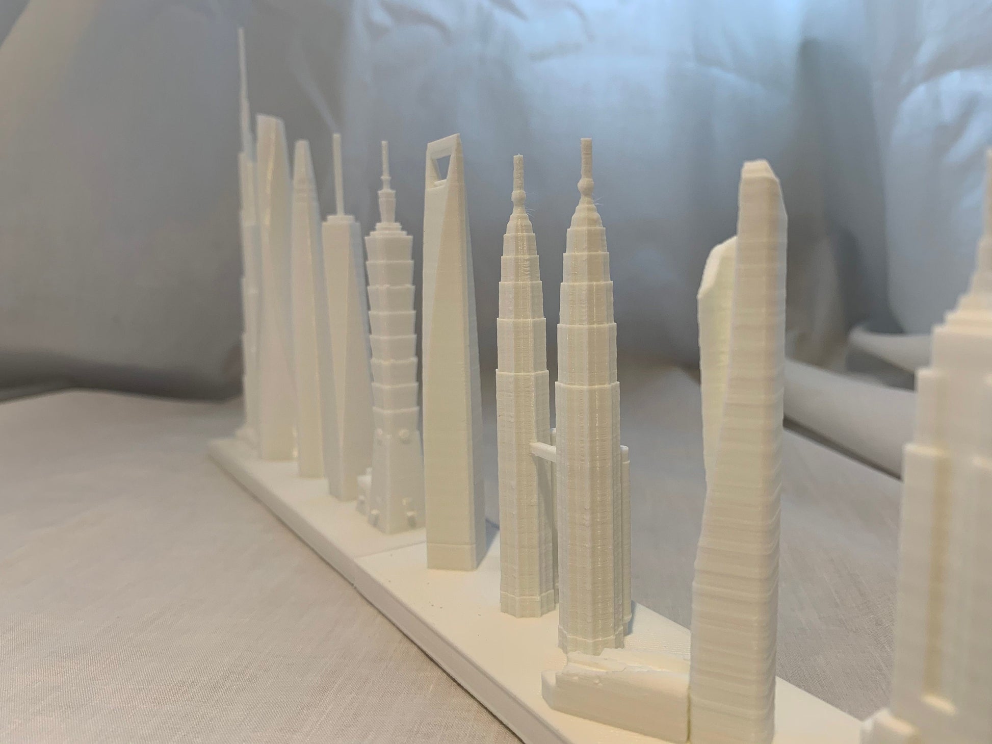 Famous Skyscrapers of the World 3D Printed Model
