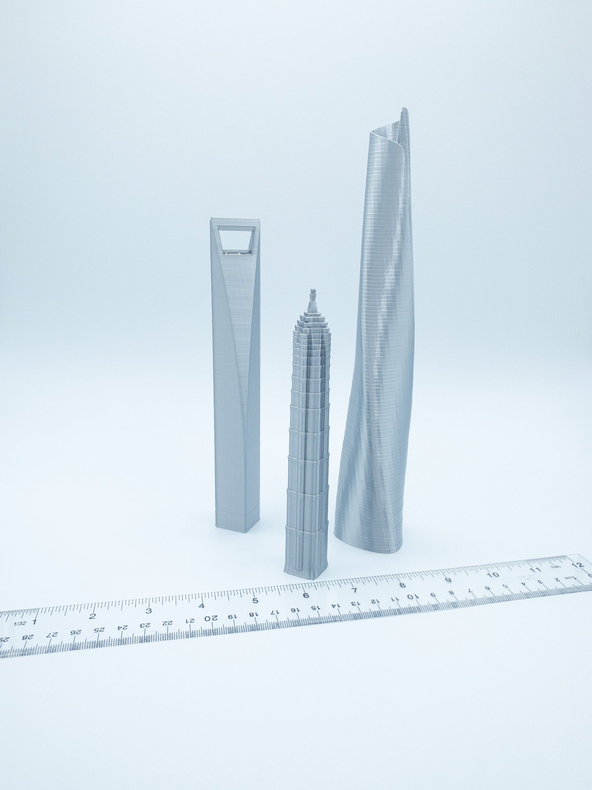 Shanghai Skyscraper Models- 3D Printed 3 Pack