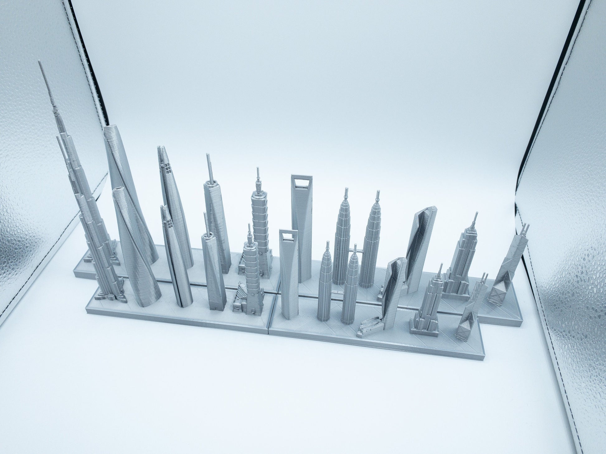 Famous Skyscrapers of the World 3D Printed Model